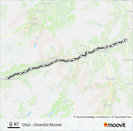 R7 Train Line Map