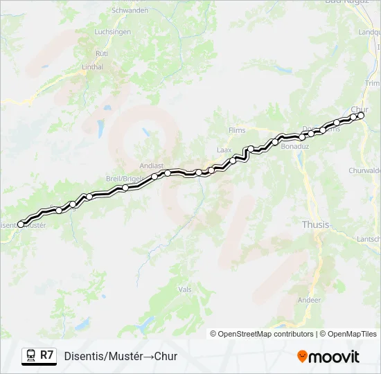R7 Train Line Map