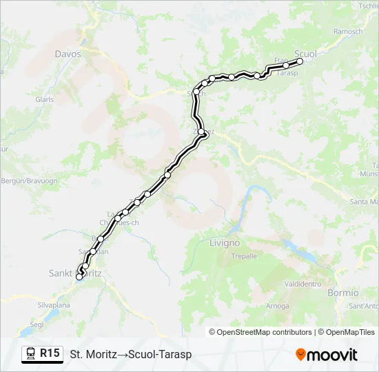 R15 Train Line Map