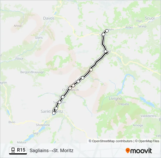 R15 Train Line Map