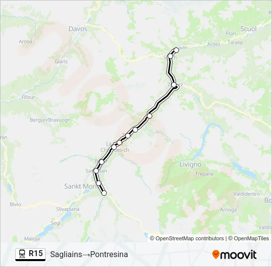 R15 Train Line Map