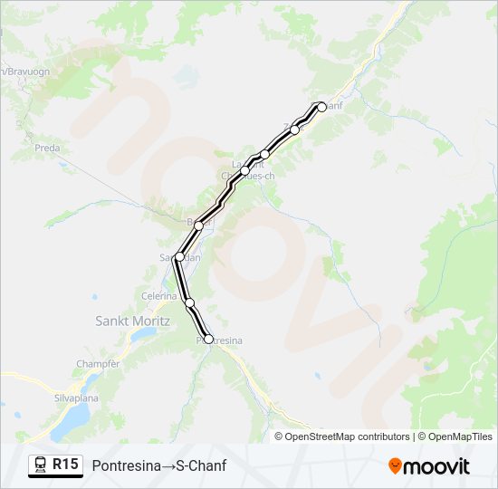 R15 Train Line Map