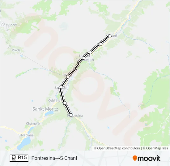 R15 Train Line Map
