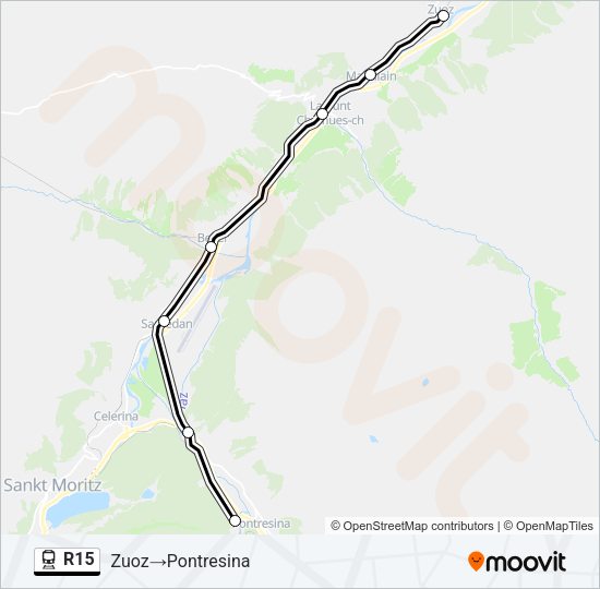 R15 Train Line Map