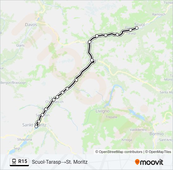 R15 Train Line Map