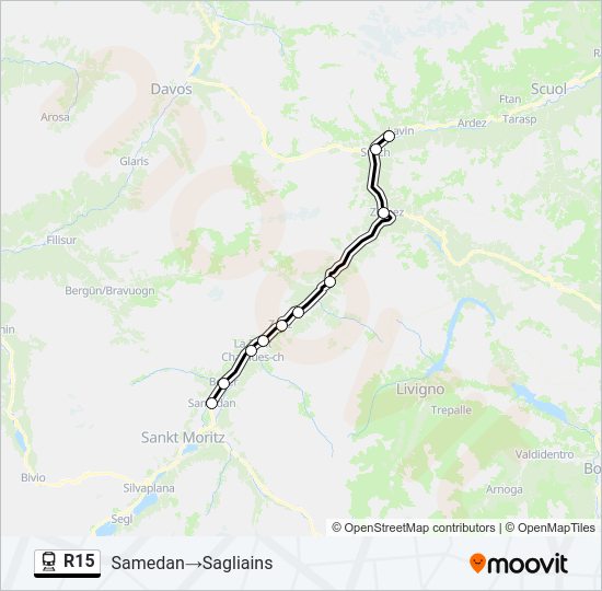 R15 Train Line Map