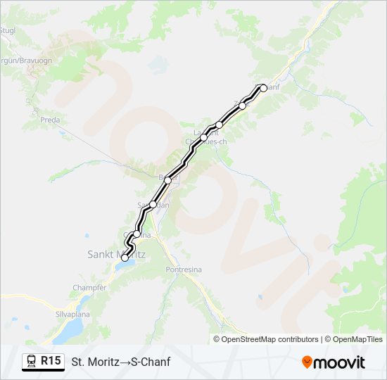 R15 Train Line Map