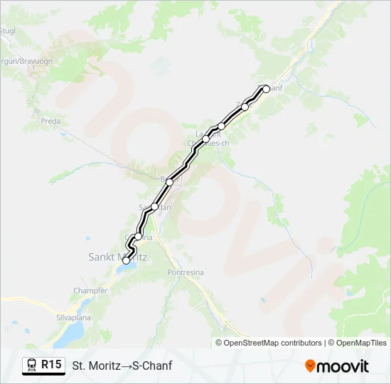 R15 Train Line Map
