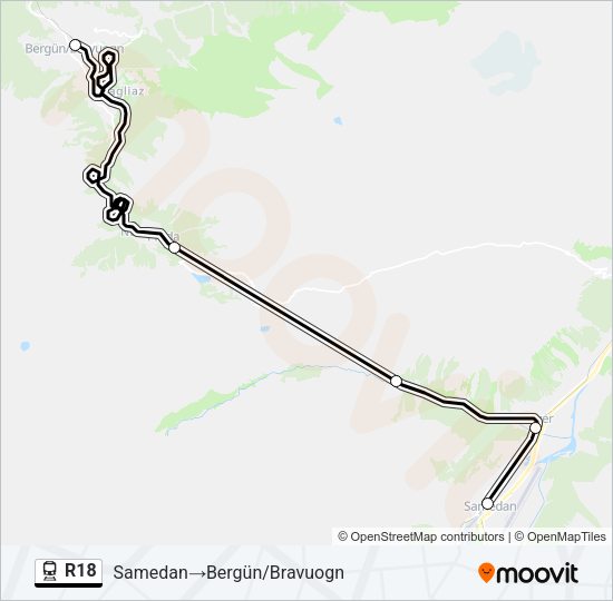 R18 Train Line Map