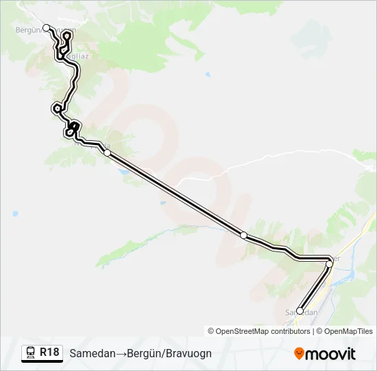 R18 Train Line Map