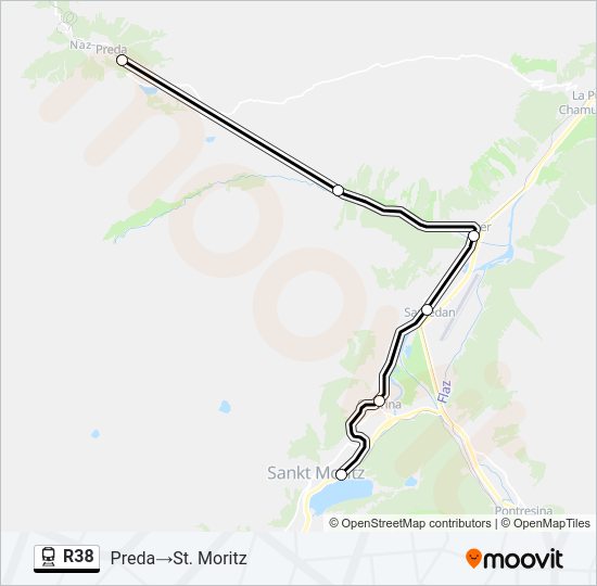R38 Train Line Map