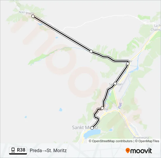 R38 Train Line Map