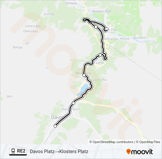 RE2 Train Line Map