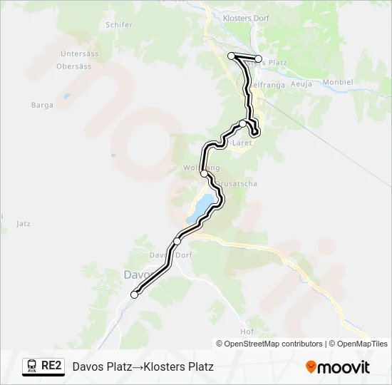RE2 Train Line Map
