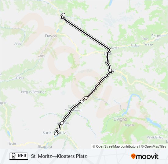 RE3 Train Line Map