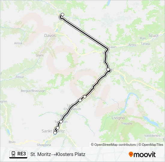 RE3 Train Line Map