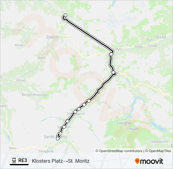 RE3 Train Line Map