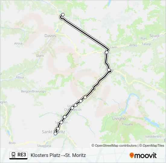 RE3 Train Line Map