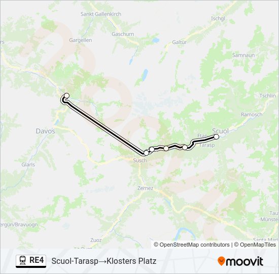 RE4 Train Line Map