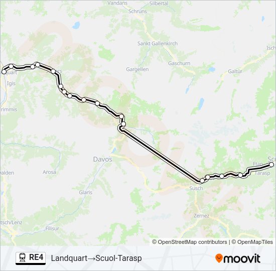 RE4 Train Line Map