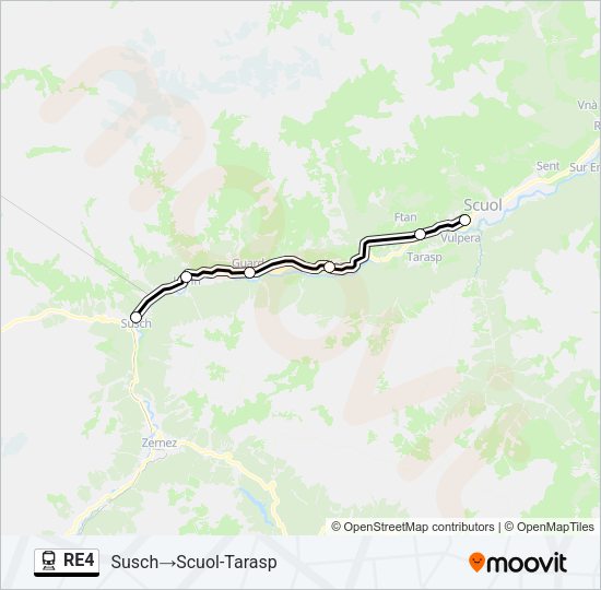 RE4 Train Line Map