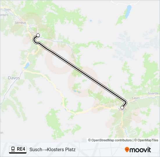 RE4 Train Line Map