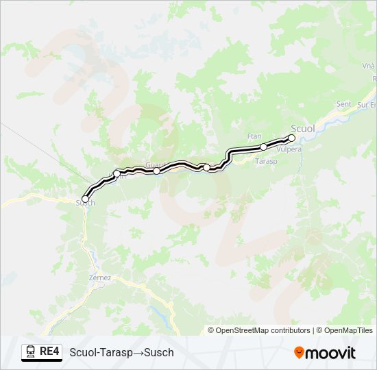 RE4 Train Line Map