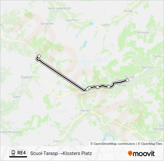 RE4 Train Line Map