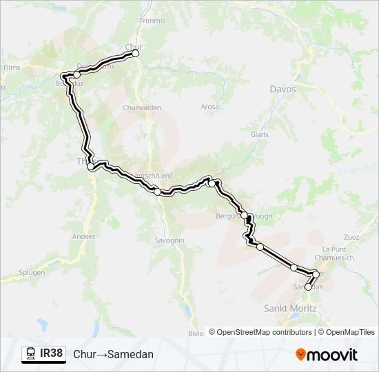 IR38 Train Line Map