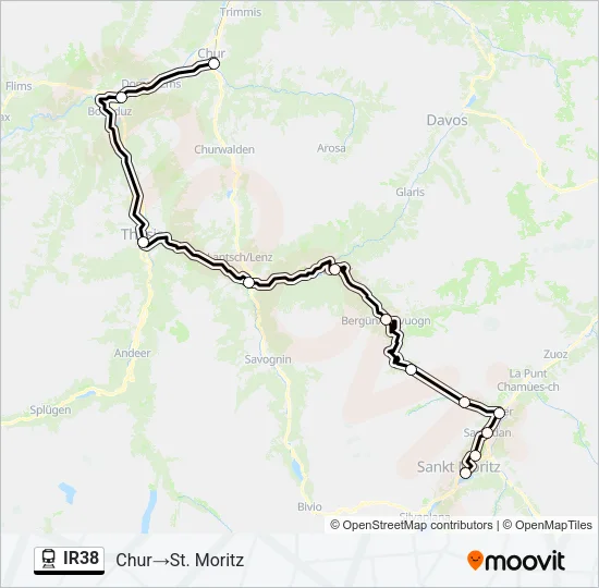 IR38 Train Line Map