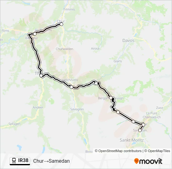 IR38 Train Line Map