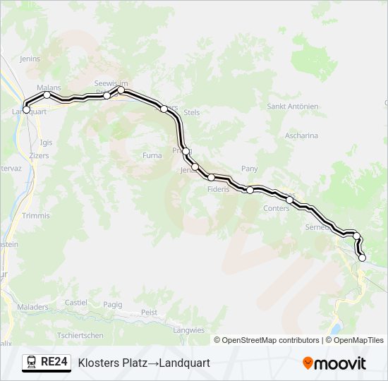 RE24 Train Line Map