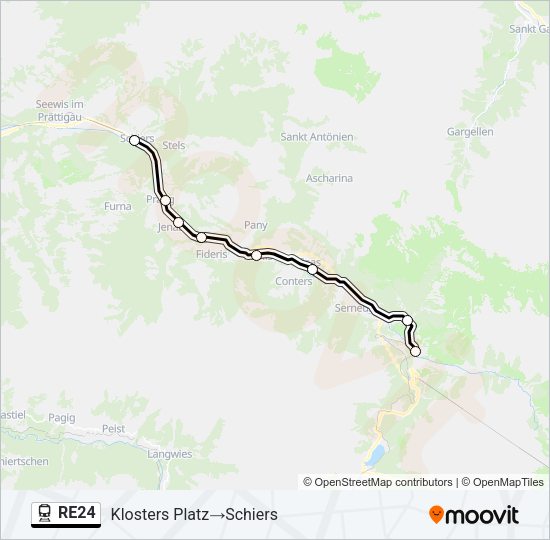RE24 Train Line Map