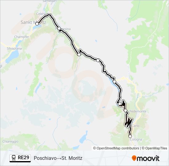 RE29 Train Line Map