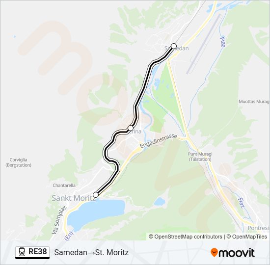RE38 Train Line Map