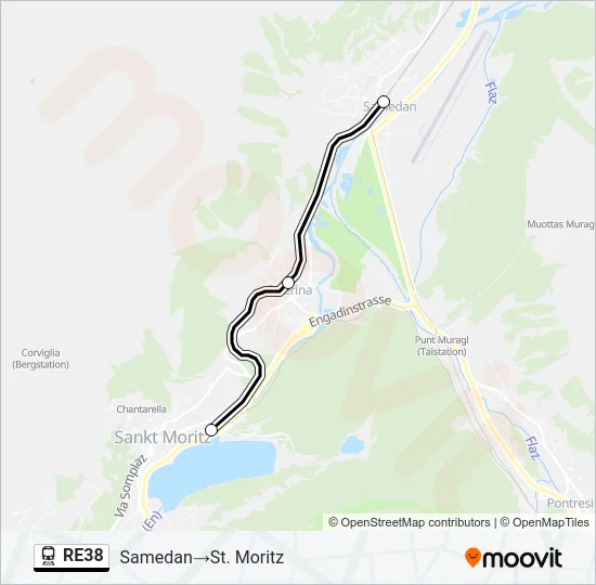 RE38 Train Line Map