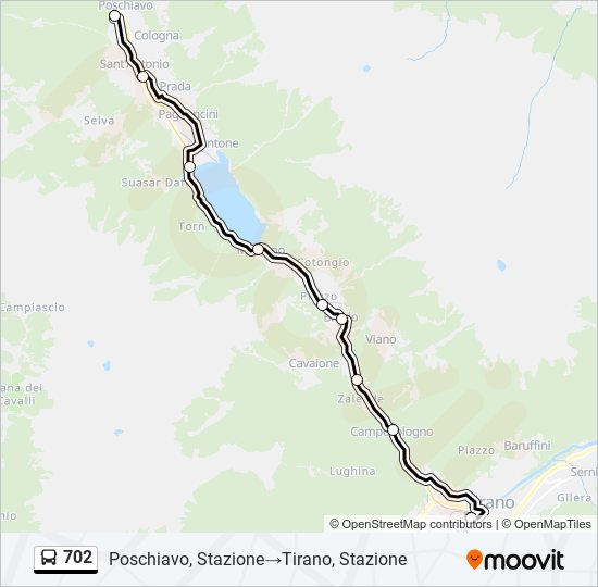 702 bus Line Map