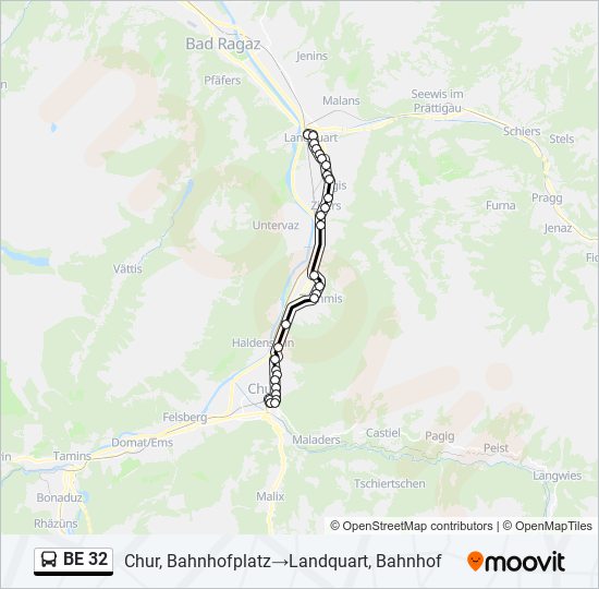 BE 32  Line Map
