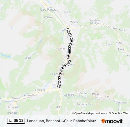 BE 32  Line Map