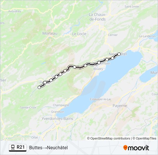R21 Train Line Map