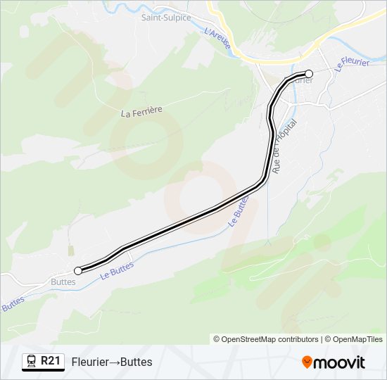 R21 Train Line Map