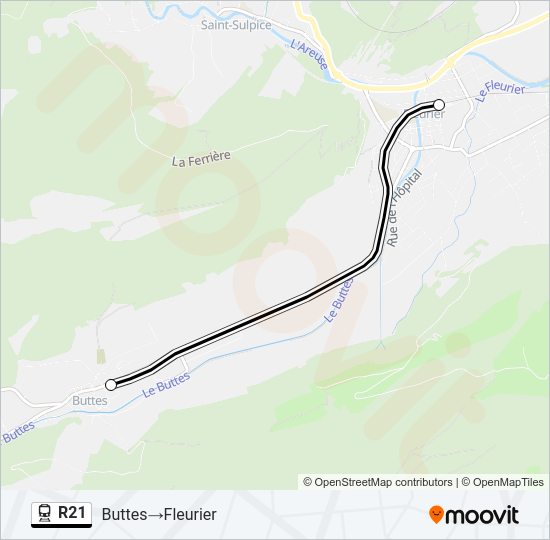 R21 Train Line Map