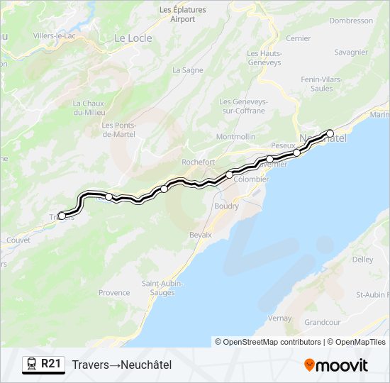 R21 Train Line Map