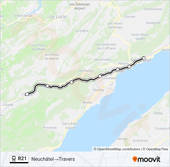 R21 Train Line Map