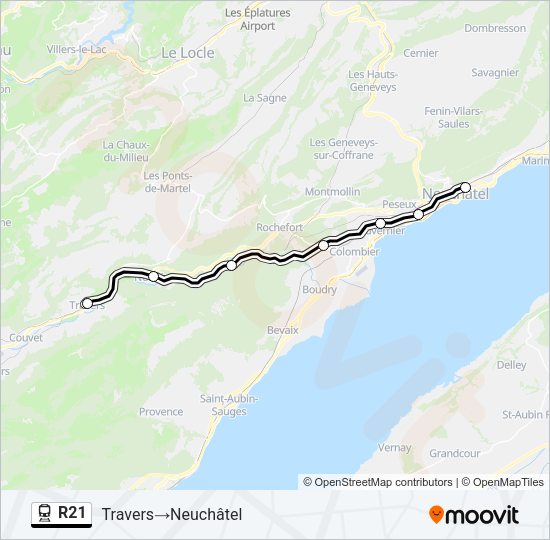R21 Train Line Map