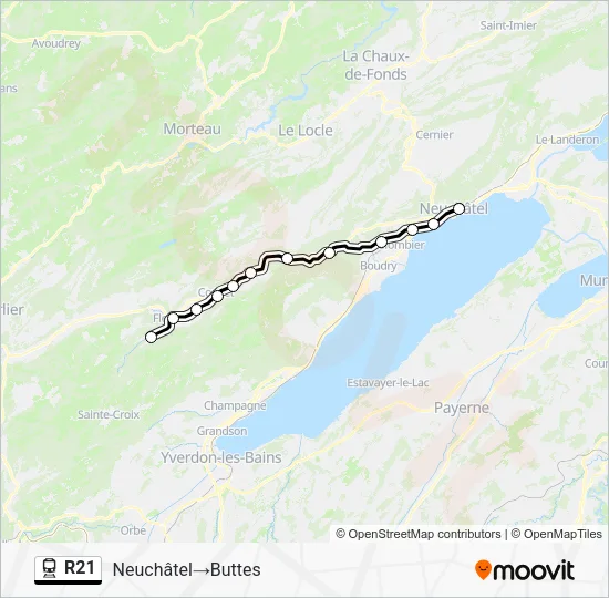 R21 Train Line Map