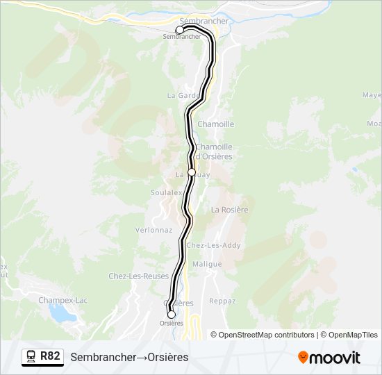 R82 Train Line Map