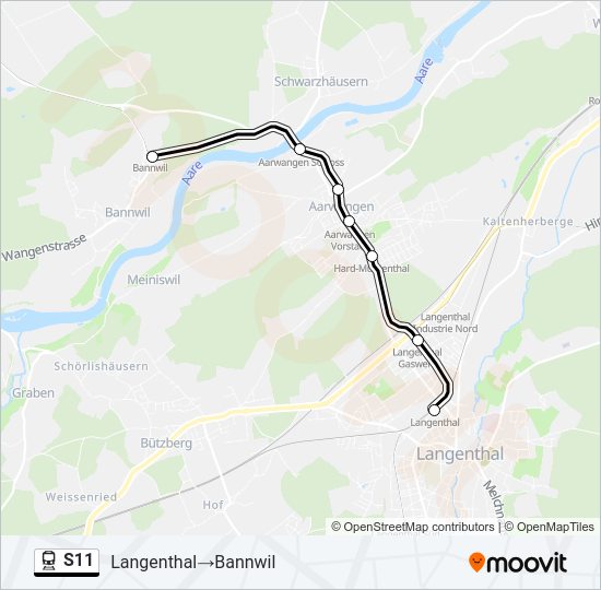 S11 Train Line Map