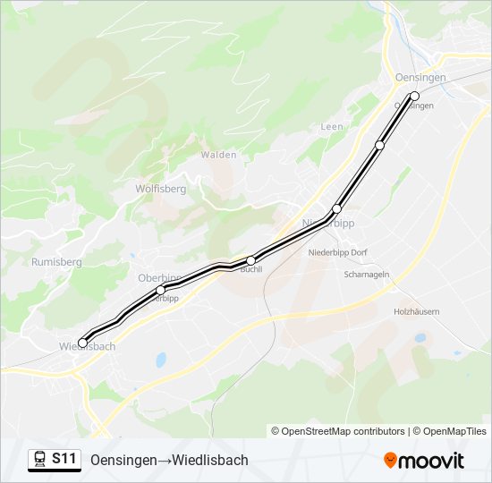 Bahnlinie S11 Karte