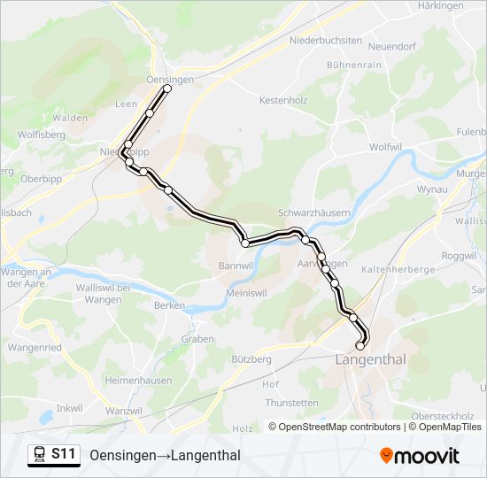 S11 Train Line Map